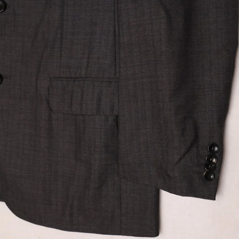 Gucci Tom Ford Era Designer Men's IT48/US38 Gray 3-Button Wool Bazer Suit Jacket